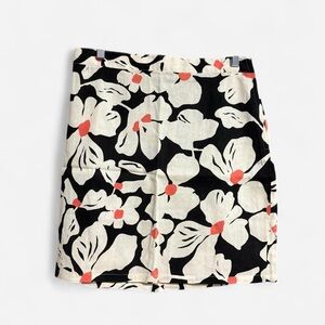 Modcloth Black and white Floral Skirt
